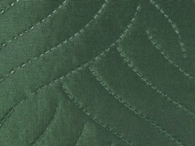 Súprava posteľnej prikrývky a vankúšov 160 x 220 cm zelená BABAK Beliani