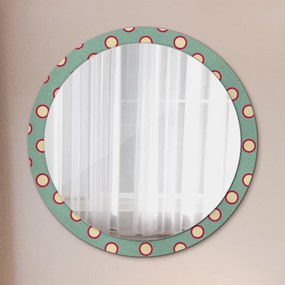 Okrúhle ozdobné zrkadlo na stenu Bodky fi 100 cm