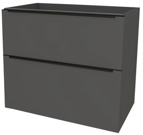 Mereo, Mereo Mailo, kúpeľňová skrinka 61 cm, čierne madlo, Multidecor, Šedá diamant, MER-CN590SBSEDD