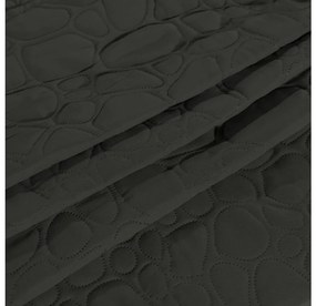 Tmavo sivý prehoz na posteľ so vzorom STONE Rozmer: 200 x 220 cm