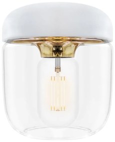 Biele tienidlo s objímkou zlatej farby UMAGE Acorn, ⌀ 14 cm