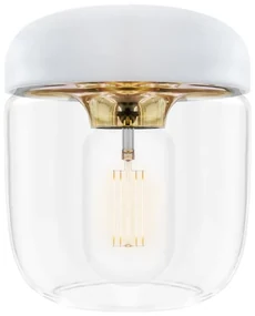 Biele tienidlo s objímkou zlatej farby UMAGE Acorn, ⌀ 14 cm