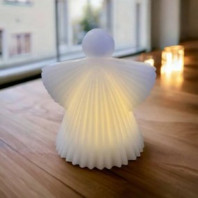 SIRIUS LED vosková svíčka anděl, bílý, 12,5 cm