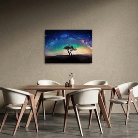 Sklenený obraz - Odpočinok pod hviezdami (70x50 cm)