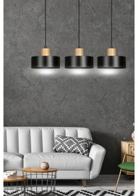 Luster na lanku TORIN 3xE27/15W/230V čierna