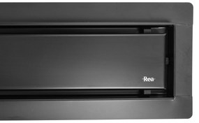 Rea Pure Neox, odtokový žľab 60cm, čierna matná, REA-G6601