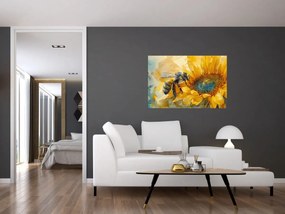 Obraz - Včielka, akvarel (90x60 cm)