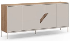 Komoda v dekore duba v krémovo-prírodnej farbe 180x80x40 cm Lilou – Marckeric