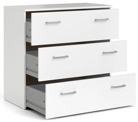 Biela nízka komoda 74x70 cm Space – Tvilum