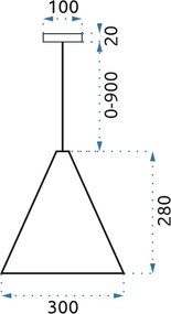 Toolight - Stropné svietidlo čierny diamant 1xE27 LH2065, čierna, OSW-00465