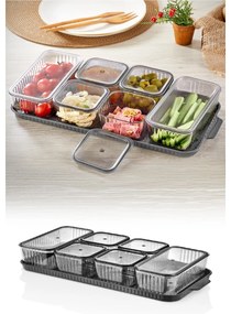 Sada 13 ks potravinových boxů Anthracite antracitová