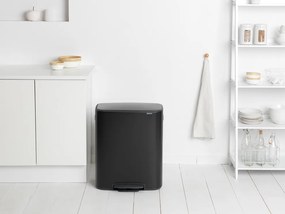 Brabantia BO pedálový kôš 2x30L čierna