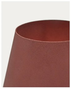 Stolová lampa v terakotovej farbe s kovovým tienidlom (výška 30 cm) Canapost – Kave Home