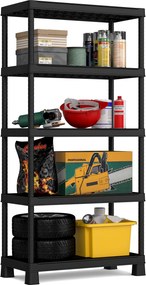 KIS-KETER Tribac 009980BK01 Regál s 5 policami, šírka 90 cm