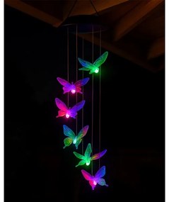 LED RGB Solárne svietidlo 6xLED/1,2V 300 mAh IP44 motýľ