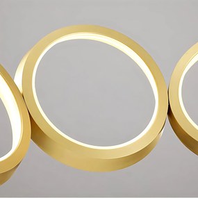 Toolight Toolight, LED závesné svietidlo 80cm, 70W, 4000K, 3269lm, APP1800-CP, zlatá matná, OSW-09667