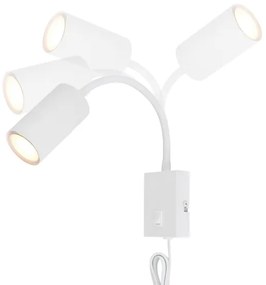 Globo 57911WW - Flexibilná nástenná lampa ROBBY 1xGU10/25W/230V biela