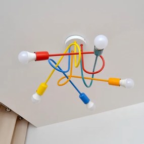 LED Detský prisadený luster OXFORD 5xE27/15W/230V