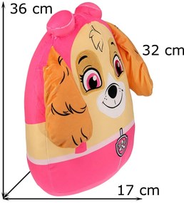Squish vankúšik Labková patrola - Paw Patrol - motív Skye - 36×32×17 cm