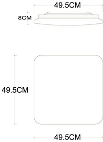 Globo 48413-40SH - LED stmievateľné stropné svietidlo EDDIE 40W/230V pr. 50 cm T