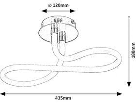 Rabalux 71008 - LED Stropné svietidlo IRELIA LED/23W/230V 4000K