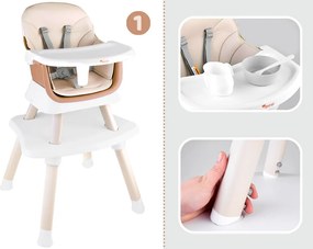 JOKOMISIADA Detská stolička na kŕmenie, sada 6 v 1 ZA4142