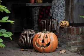 Oranžová dekorácia tekvice Halloween - 36*33*32 cm