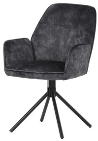 Autronic BONTEC Jedálenská stolička, čierna, zamatová látka, HC-511 BK4 Farba: Čierna