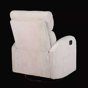 LuxuryForm DESIGN Televízne kreslo BRUNO otočné s polohovaním - béžové