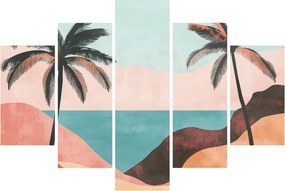 Obraz - Palmy pri mori (150x105 cm)