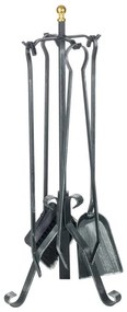 Kované krbové náradie 5 ks antracit/patina
