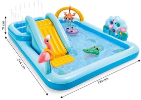Bazén s vodným ihriskom detská šmýkačka INTEX 57161