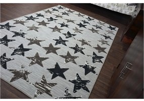 Kusový koberec PP Hviezdy hnedý 200x290cm