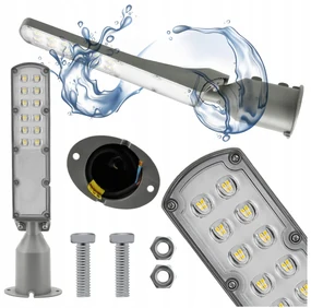 Germina LED pouličná lampa / lampáš HERMETIC 30W sivá 3000lm 5000K