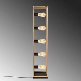 Stojacia lampa KAFES 5xE27/40W/230V zlatá