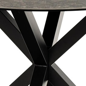 Okrúhly jedálenský stôl Heaven 120 cm čierny mramor