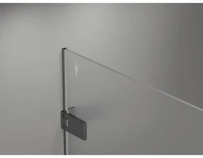 Mexen Lunar-F, sklápací sprchový kút ľavý 80 x 70 cm, 8mm číre sklo, profil grafit brúsený, 836-080-070-66-00-L