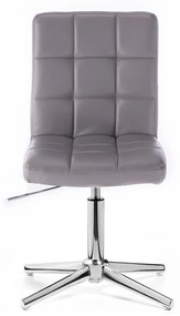 LuxuryForm DESIGN Stolička TOLEDO na striebornom kríži - šedá