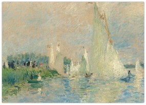 Sklenený obraz - Auguste Renoir, Regatta at Argenteuil, reprodukcia (70x50 cm)