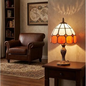 Brilagi - Tiffany vitrážová stolná lampa SIENNA 1xE27/60W/230V