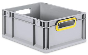 Sada 10 kusov - Eurobox Next Gen 2.0 - Stohovateľná nádoba s otvorenými rukoväťami - Žltá - 400 x 300 x 170 mm
