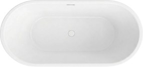 Rea Olivia, voľne stojaca 170x77 cm, biela, biely click-clack, REA-W0507