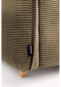 Zelená menčestrová rozkladacia rohová pohovka (pravý roh/do tvaru "U") Tori – Bonami Selection