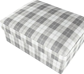 Poťah na podnožku Kivik farba produktu sivá látka zapletaná, vzorované