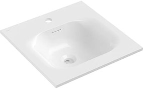 Mexen Vela, umývadlo zapustené do dosky, 46 × 46,5 cm, biela lesklá, 25234500