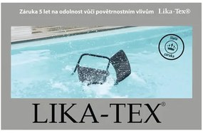 Záhradná pohovka vypolstrovaná PARIS 3-miestna Lika-Tex antracitová