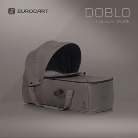 Hlboká mäkká vanička pre detský kočík Euro-Cart Doblo Taupe