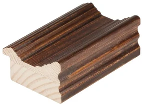 DANTIK - Zrkadlo v rámu, rozmer s rámom 50x140 cm z lišty KOSTELNÍ malá hnedá (3165)