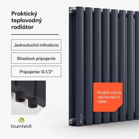 Blumfeldt Tallheo, 100 x 60, radiátor, rúrkový radiátor, 1445 W, teplá voda, 1/2