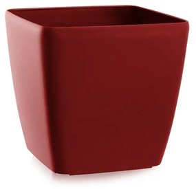 Flower Lover Kvetináč Quadrato Easy matt červená, 24 cm, 24 cm